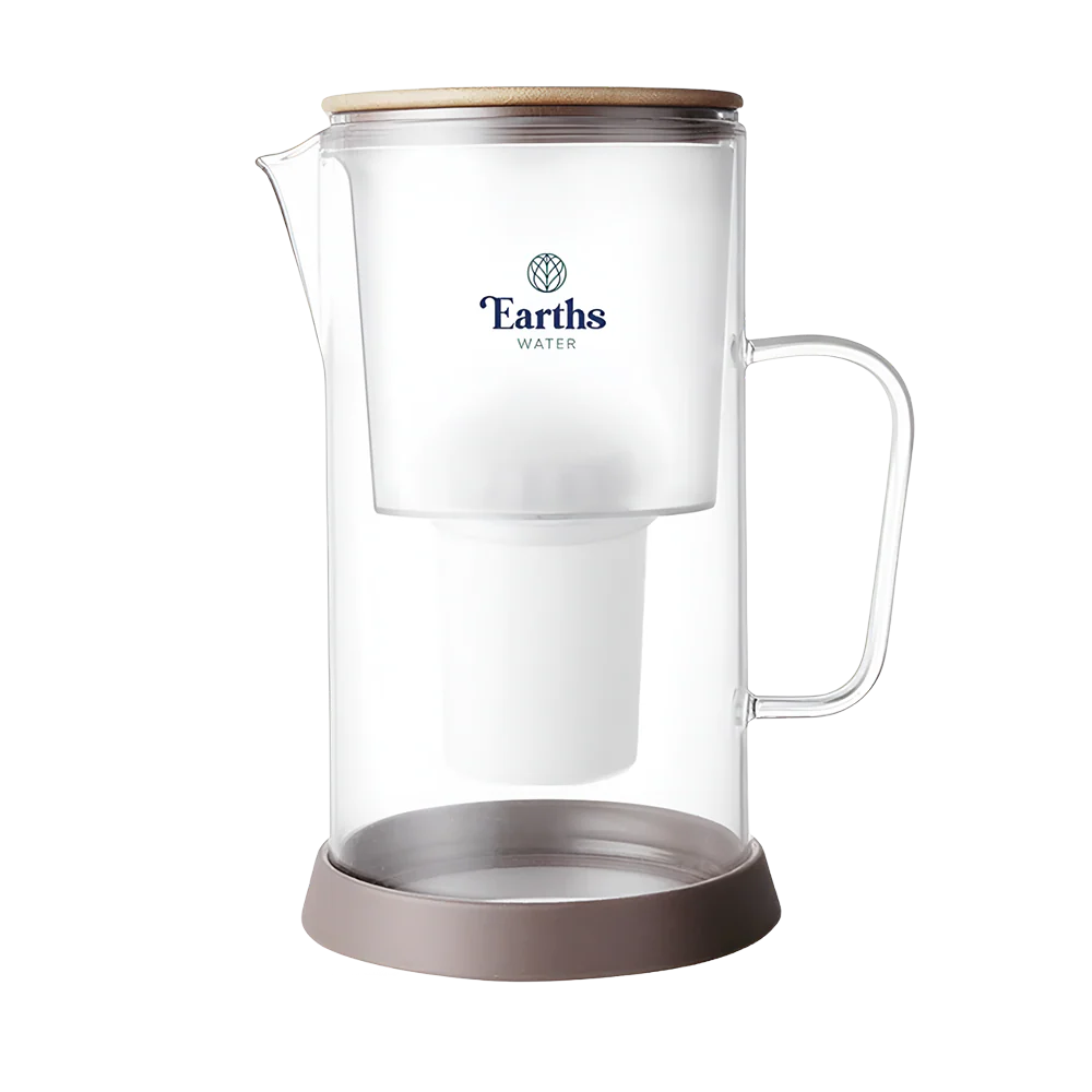 2.5L Glass Jug Carafe Alkaline Water Filter - Natural - Image 2