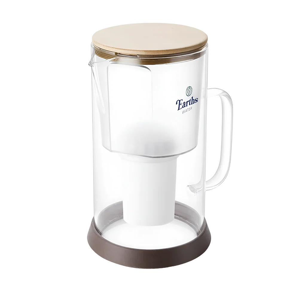 2.5L Glass Jug Carafe Alkaline Water Filter - Natural - Image 4