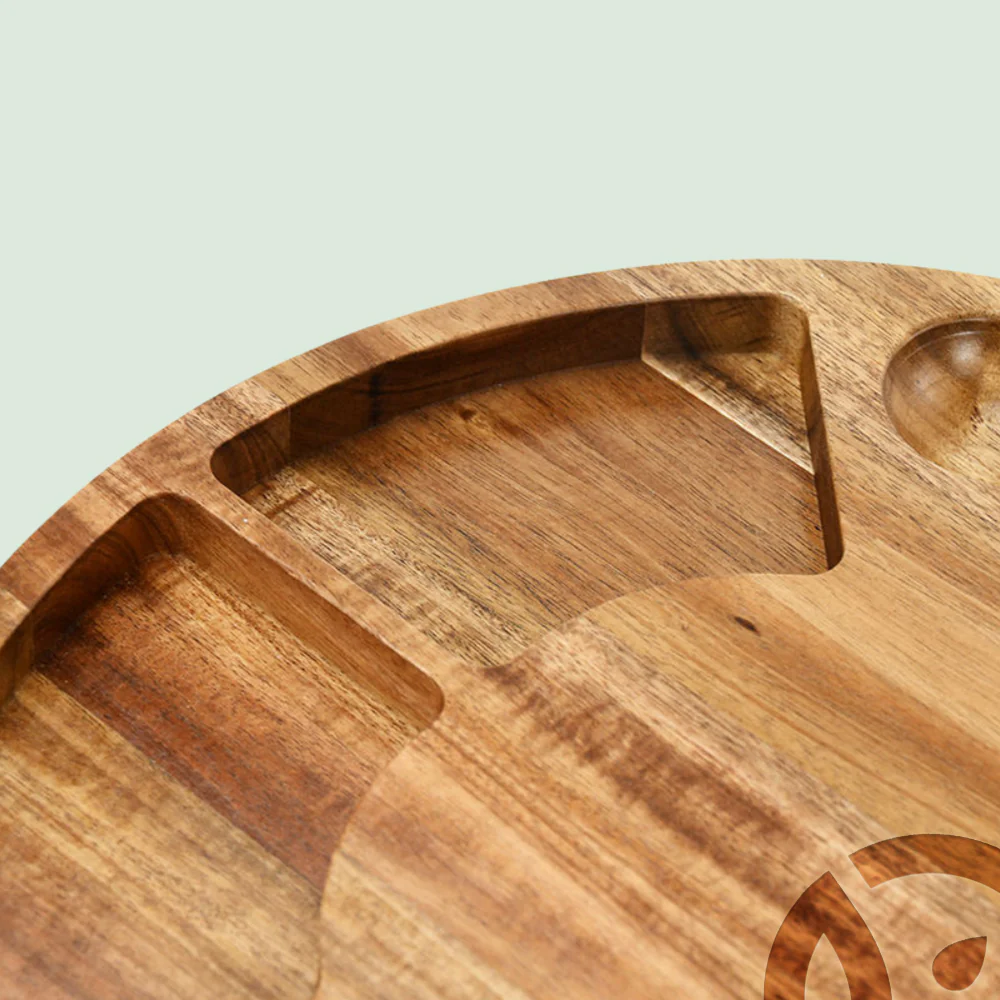 Acacia Wood Charcuterie Board - 9 Piece Set - Image 11