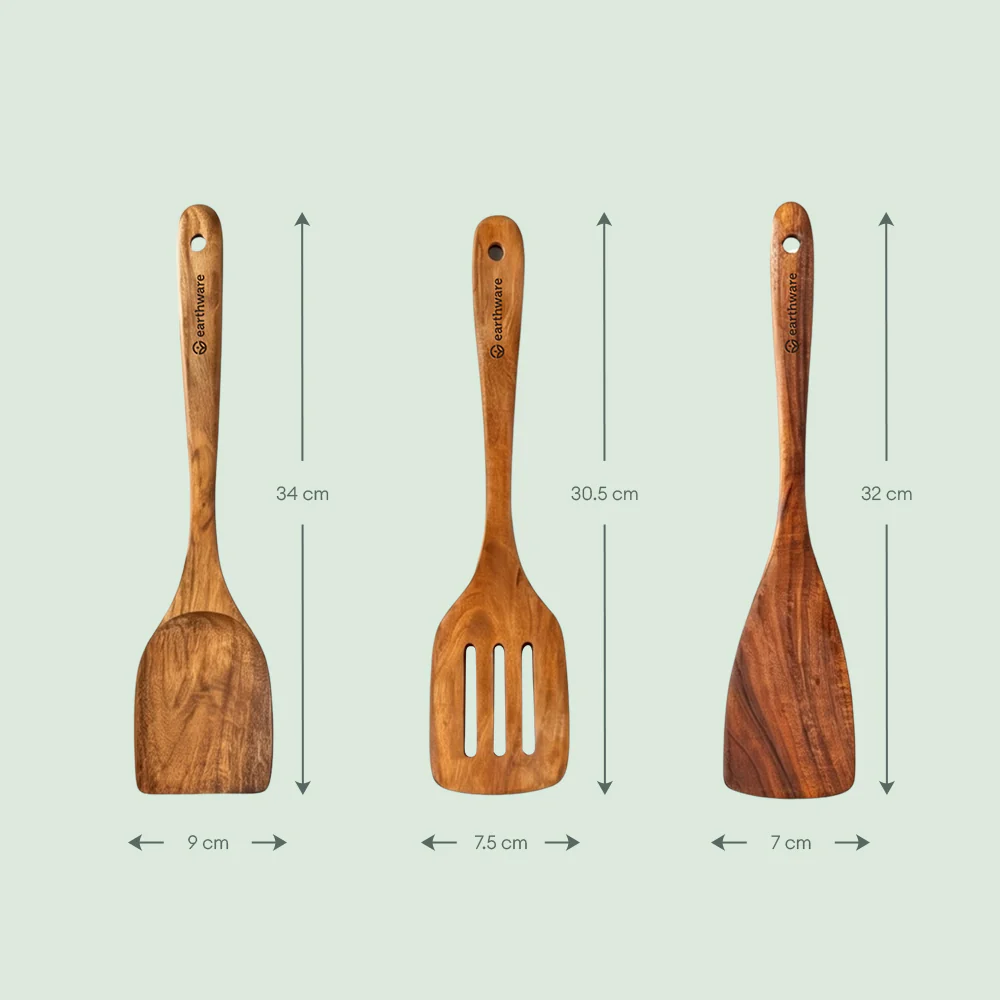Acacia Wood Kitchen Utensils - 10 Piece Set - Image 4