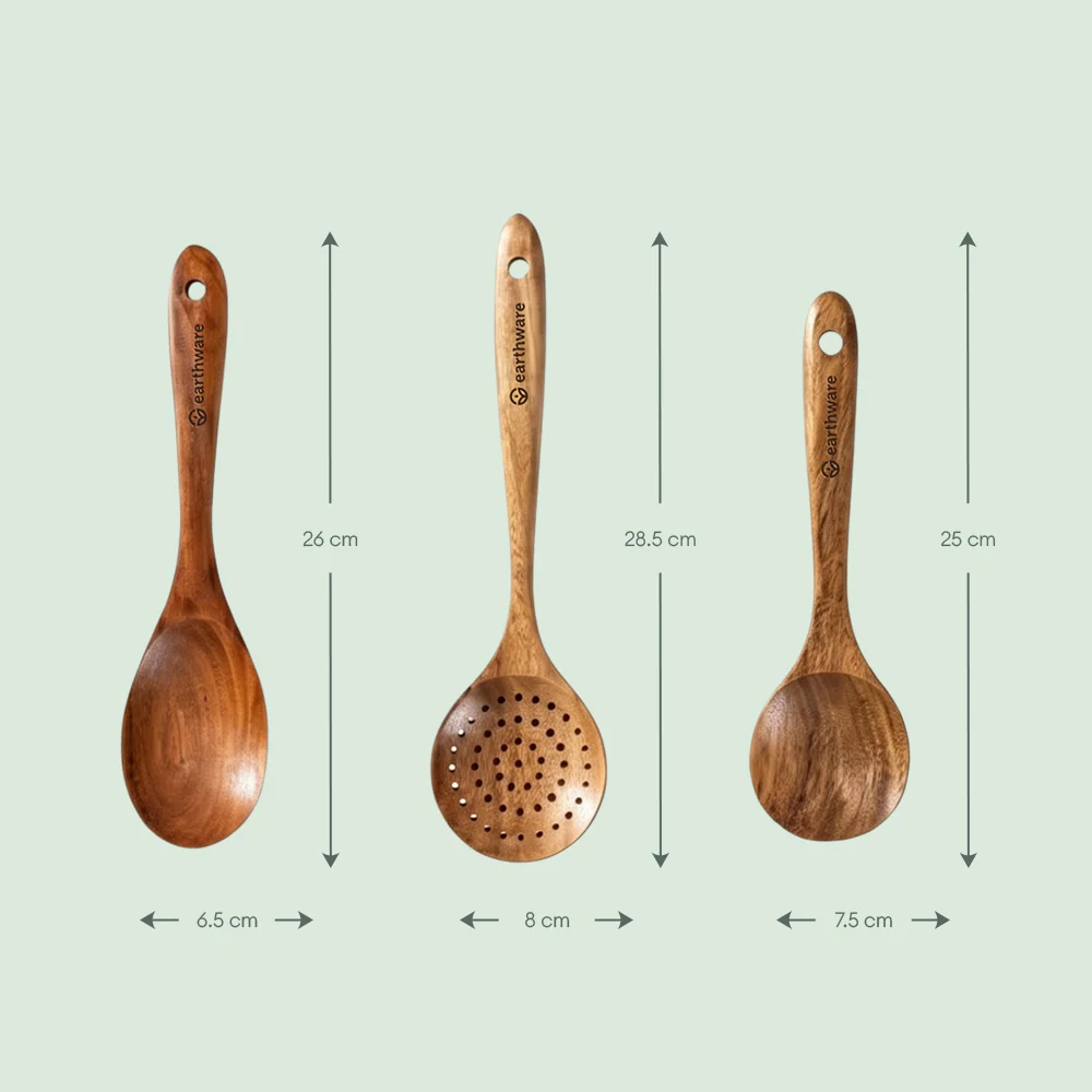 Acacia Wood Kitchen Utensils - 10 Piece Set - Image 6