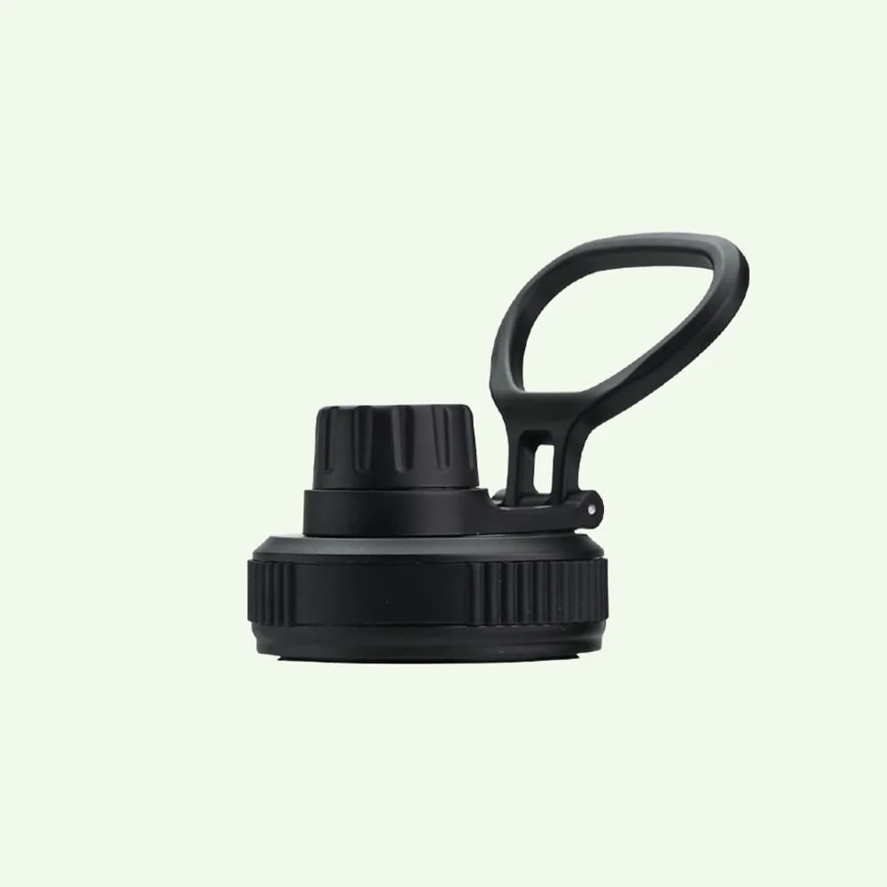 Premium Insulated Water Bottle with 2 x Caps - Black (550ml) - Image 3