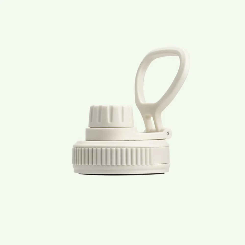 Premium Insulated Water Bottle with 2 x Caps - Cream (550ml) - Image 3