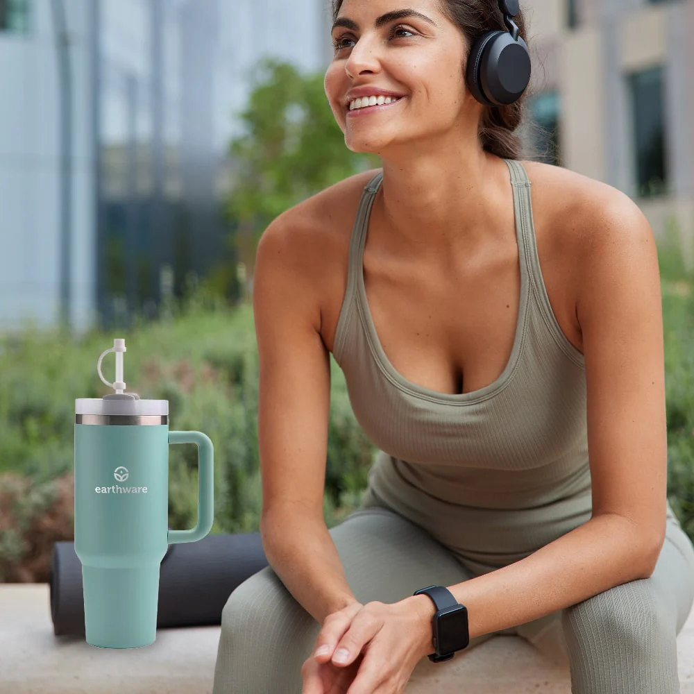 Premium Insulated Tumbler - Mint (1.2L) - Image 3