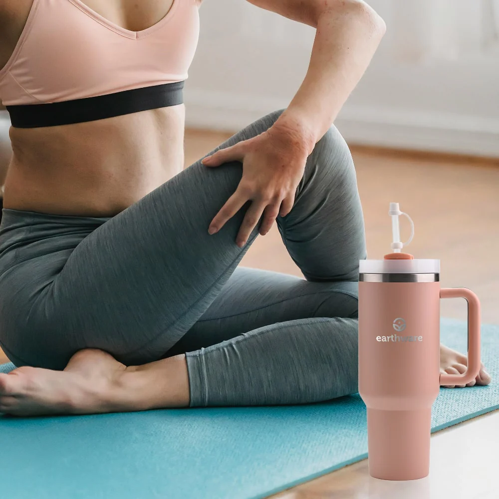 Premium Insulated Tumbler - Peach (1.2L) - Image 3