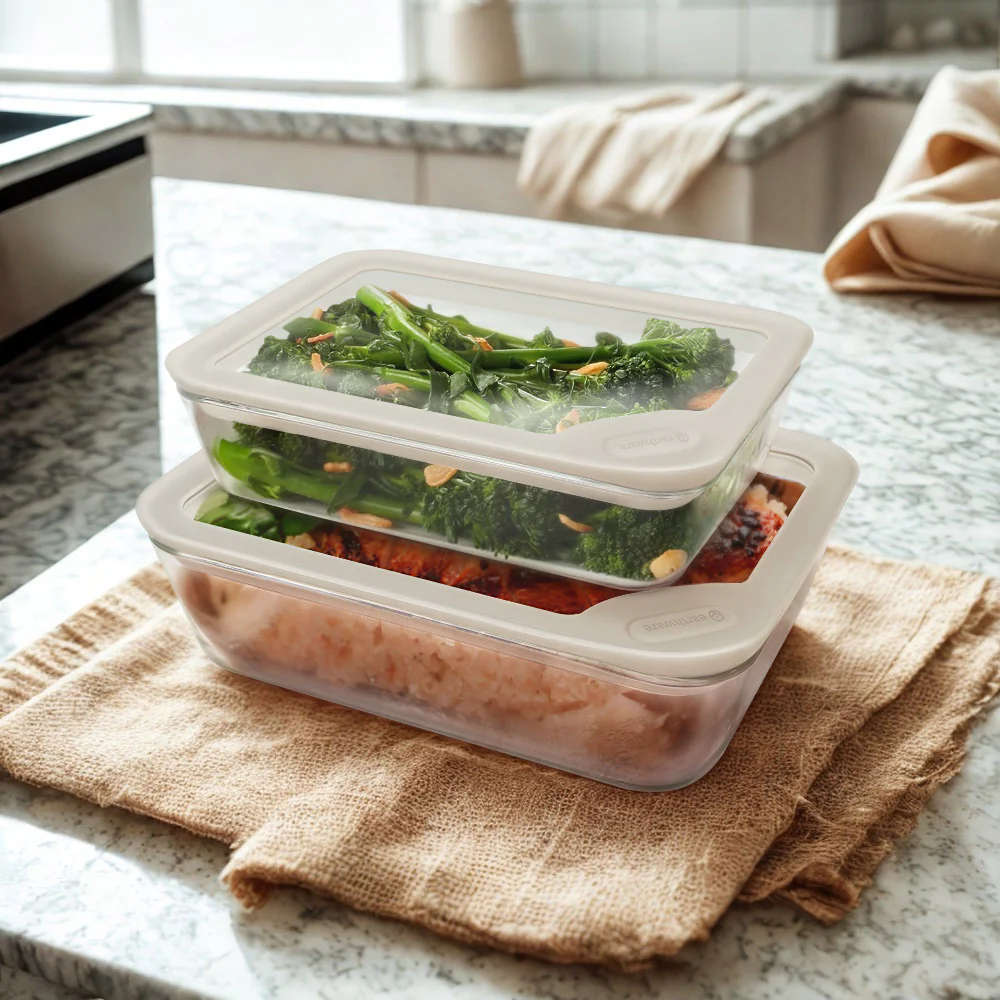 Glass Food Storage Containers - Rectangle (1530ml) - Image 4