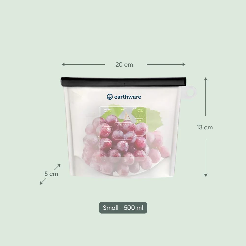 No-Tox Reusable Silicone Food Storage Bag - 3 Pack - Image 3