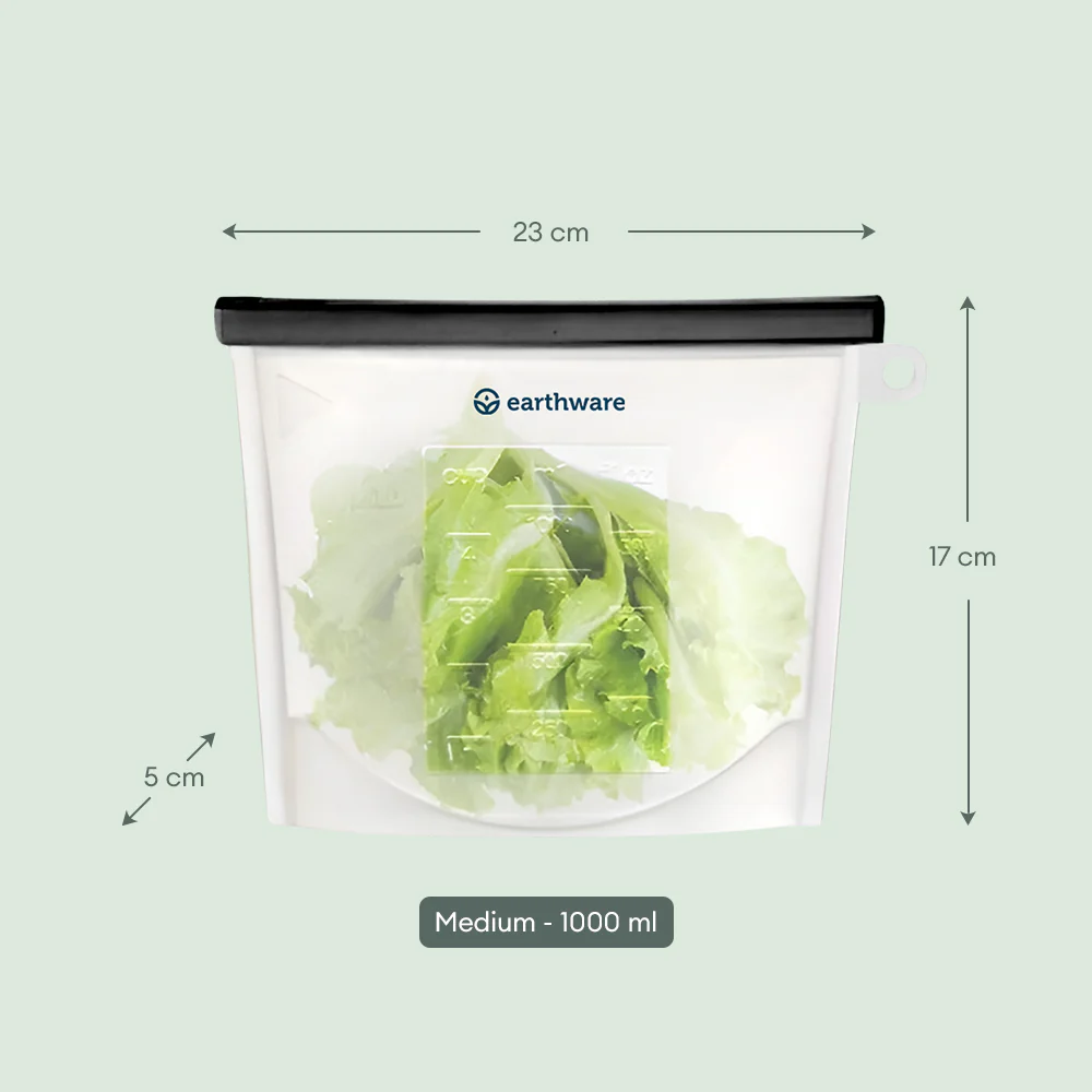 No-Tox Reusable Silicone Food Storage Bag - 3 Pack - Image 4