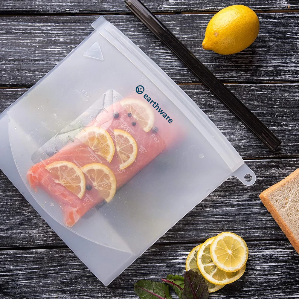 No-Tox Reusable Silicone Food Storage Bag - 3 Pack - Image 8