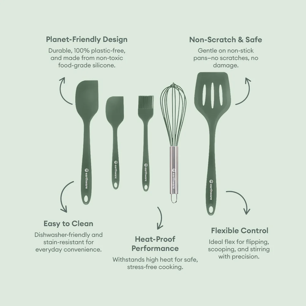 No-Tox Silicone Kitchen Utensils Set - Baking - Image 4