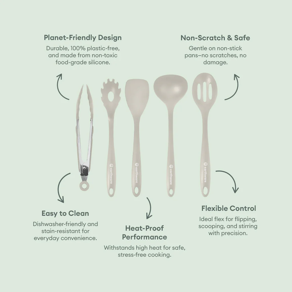 No-Tox Silicone Kitchen Utensils Set - Cooking - Image 6