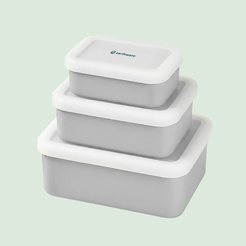 No-Tox Silicone Lunch Box & Food Container - 3 Pack