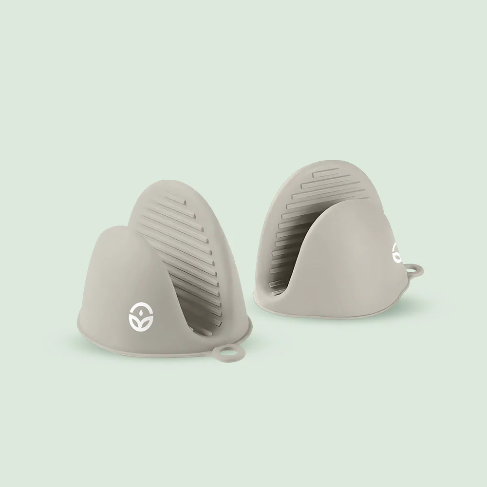 No-Tox Silicone Oven Mitt Set - Grey
