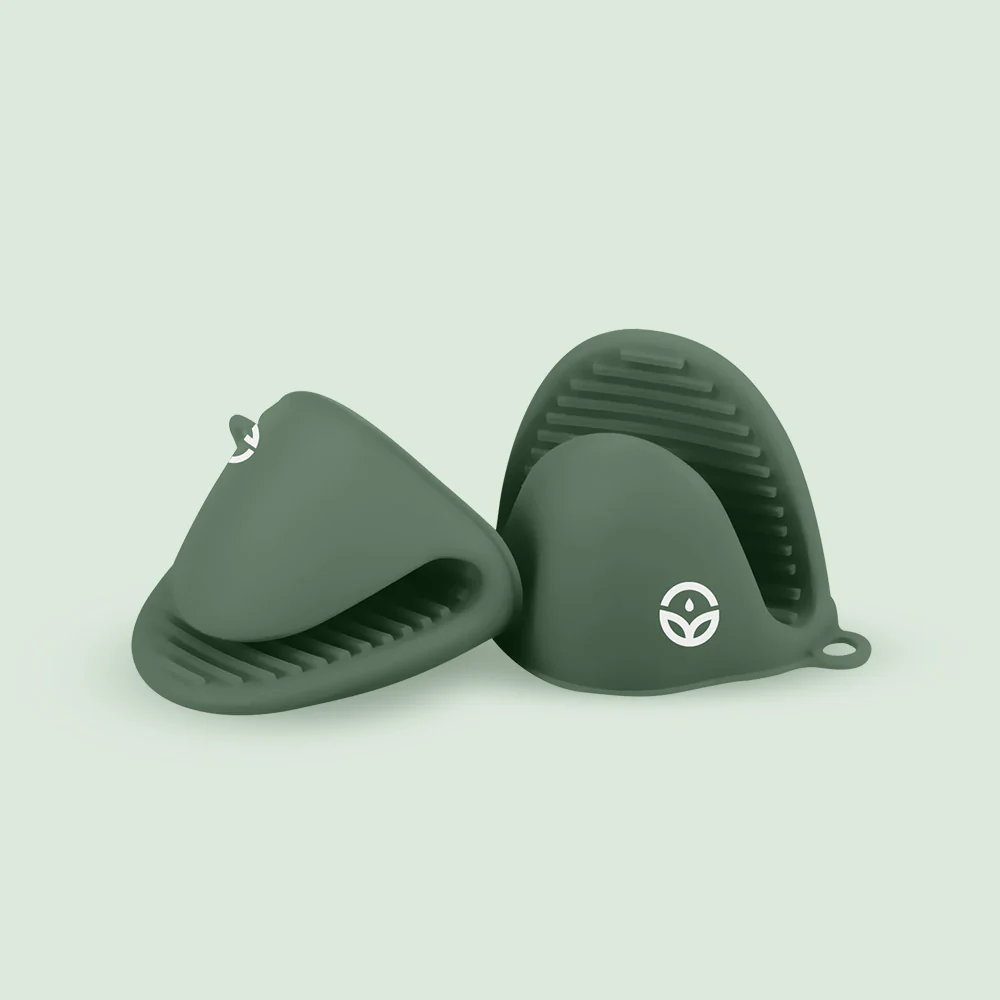 No-Tox Silicone Oven Mitt Set - Green